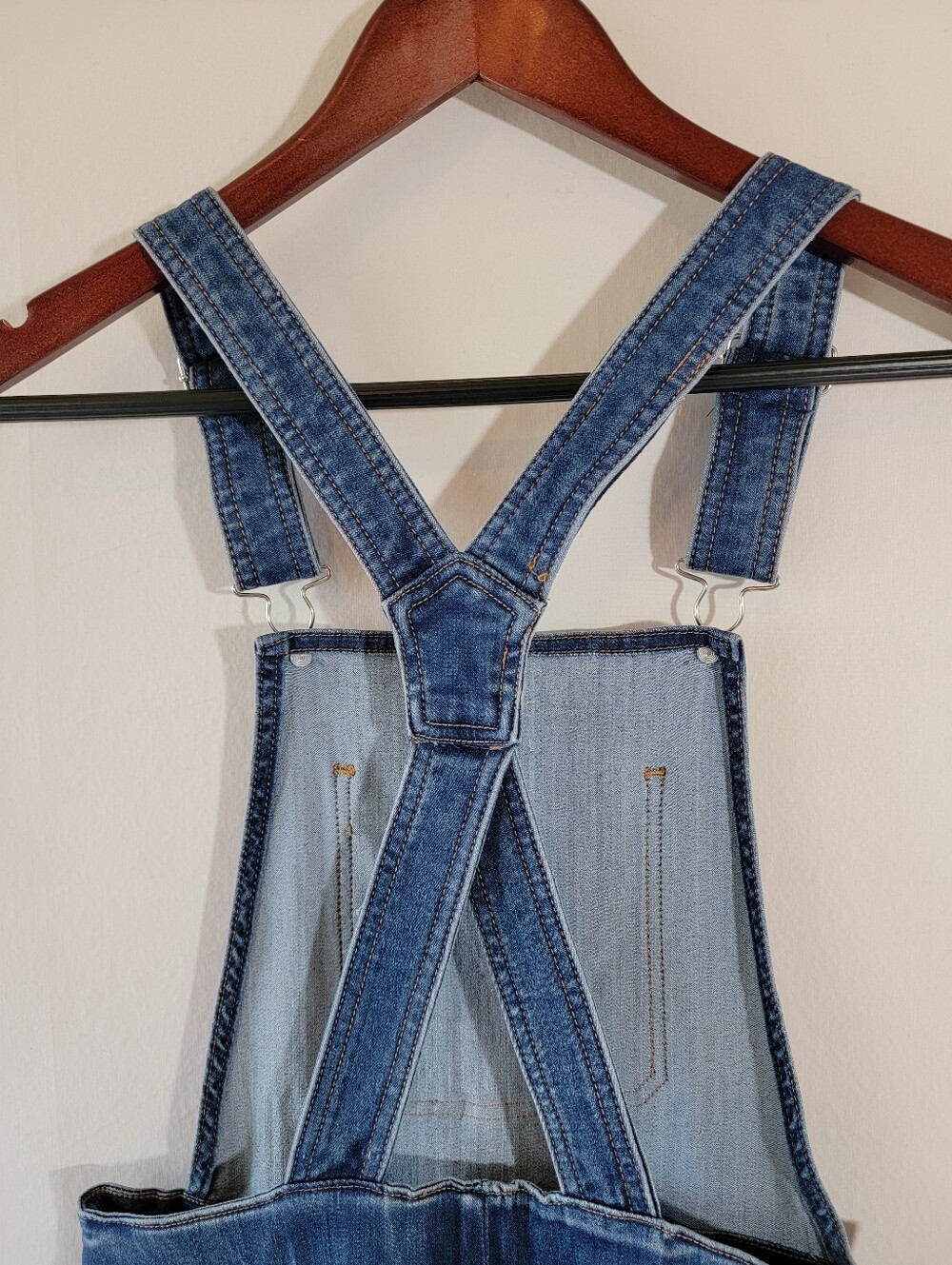 Vintage GUESS Denim Overalls Sz S Distressed Jogger Drawstring Bib Y2K Grunge 90 - Picture 8 of 12